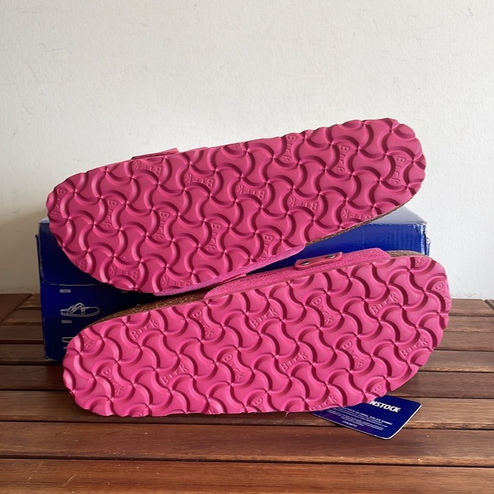 Birkenstock Oita Suede Leather Sandal Fuchsia Tulip EU40/US Women Size 9 - Picture 11 of 14